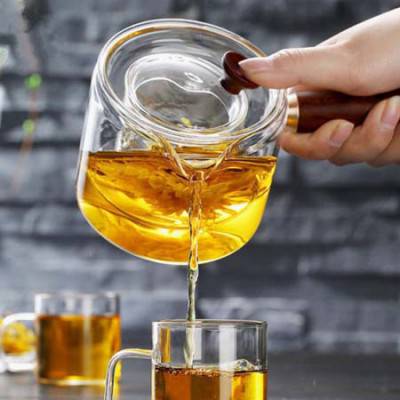 심플 [로하티]우드핸들 내열유리 차포트(400ml)