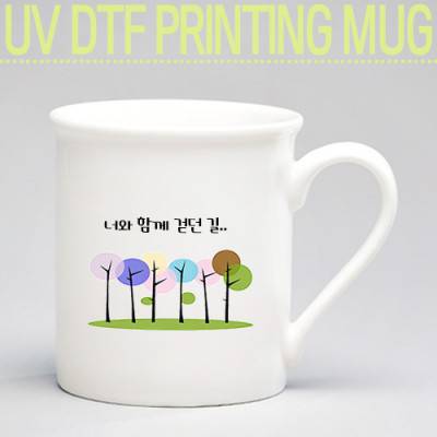 드망즈 UV DTF필름인쇄 머그 아인슈페 화이트