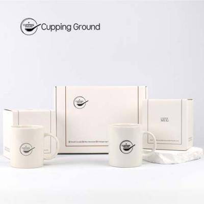 CG 화이트 머그컵 선물세트 320ml 2개입