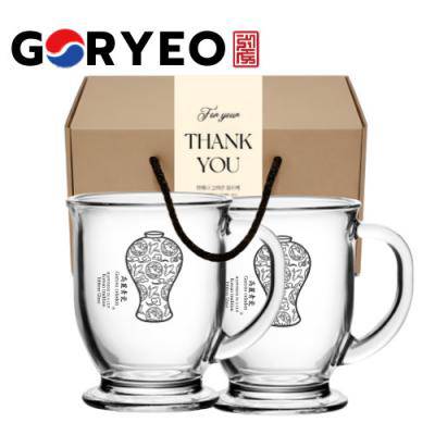 한국전통 고려청자 머그컵 440ml 2P 선물세트