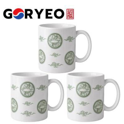 한국문양 고려청자 문양 도자기 머그 355ml