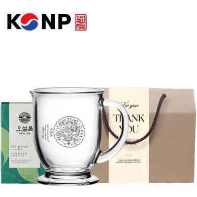 한국전통 곤룡포 머그컵 440ml 오설록 티백 선물세트