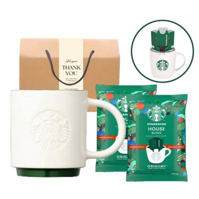 스타벅스 시그니처 사이렌 머그 237ml+스타벅스 드립백2p 땡큐띠지 선물세트